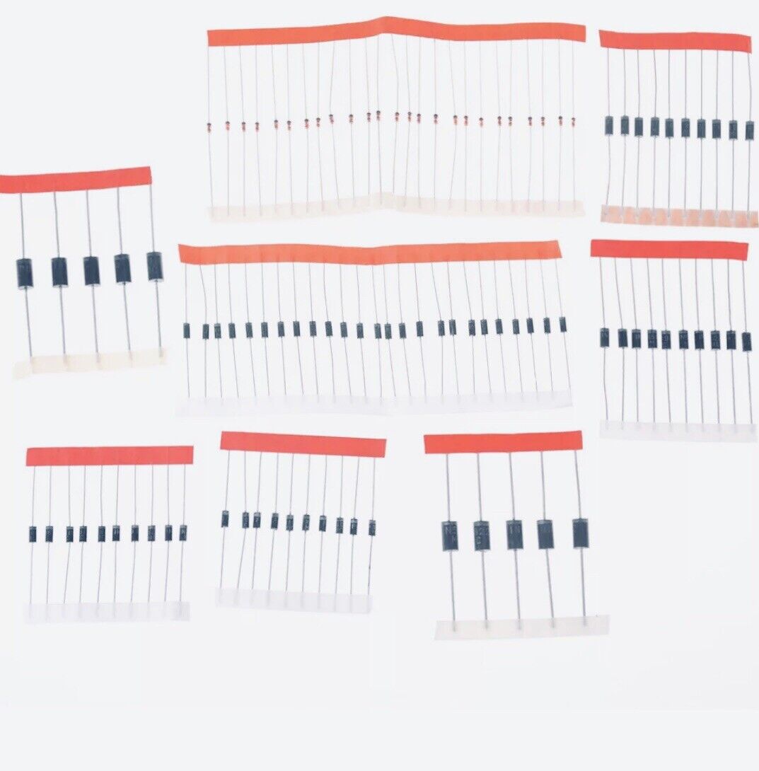 Diode Kit FR107 FR207 1N4148 1N4007 1N5819 1N5399 1N5408 1N5822 8values=100pcs