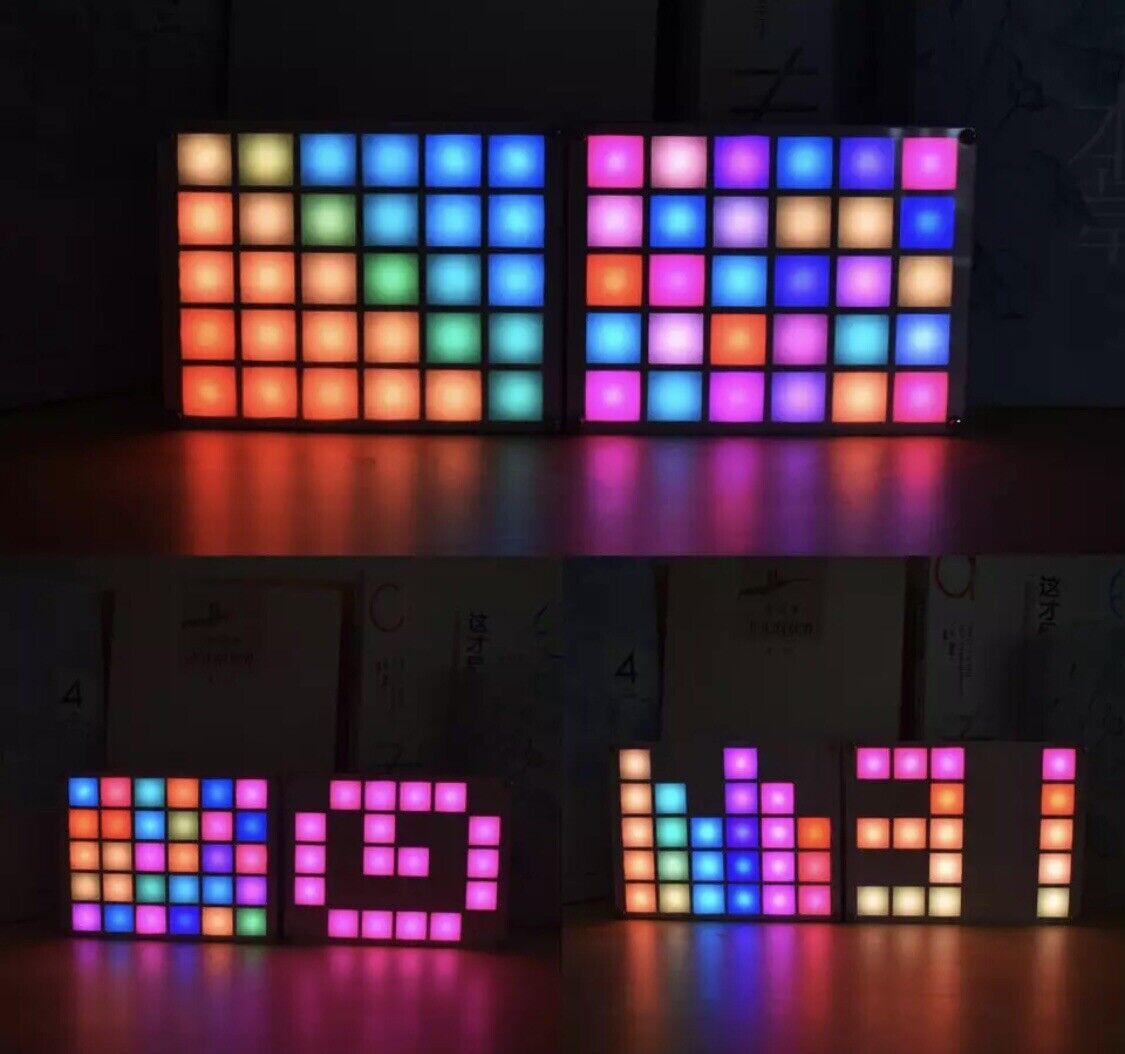 DIY Multi-function RGB LED Cool Full Colour Music Spectrum Clock Geekcreit