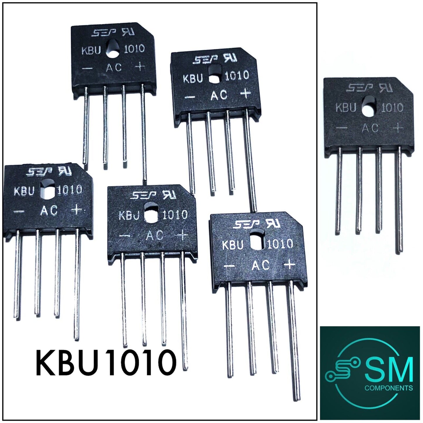 5PCS KBU1010 1000V 10A Full Wave Silicon Bridge Rectifier Electronics DIY (SIP4)