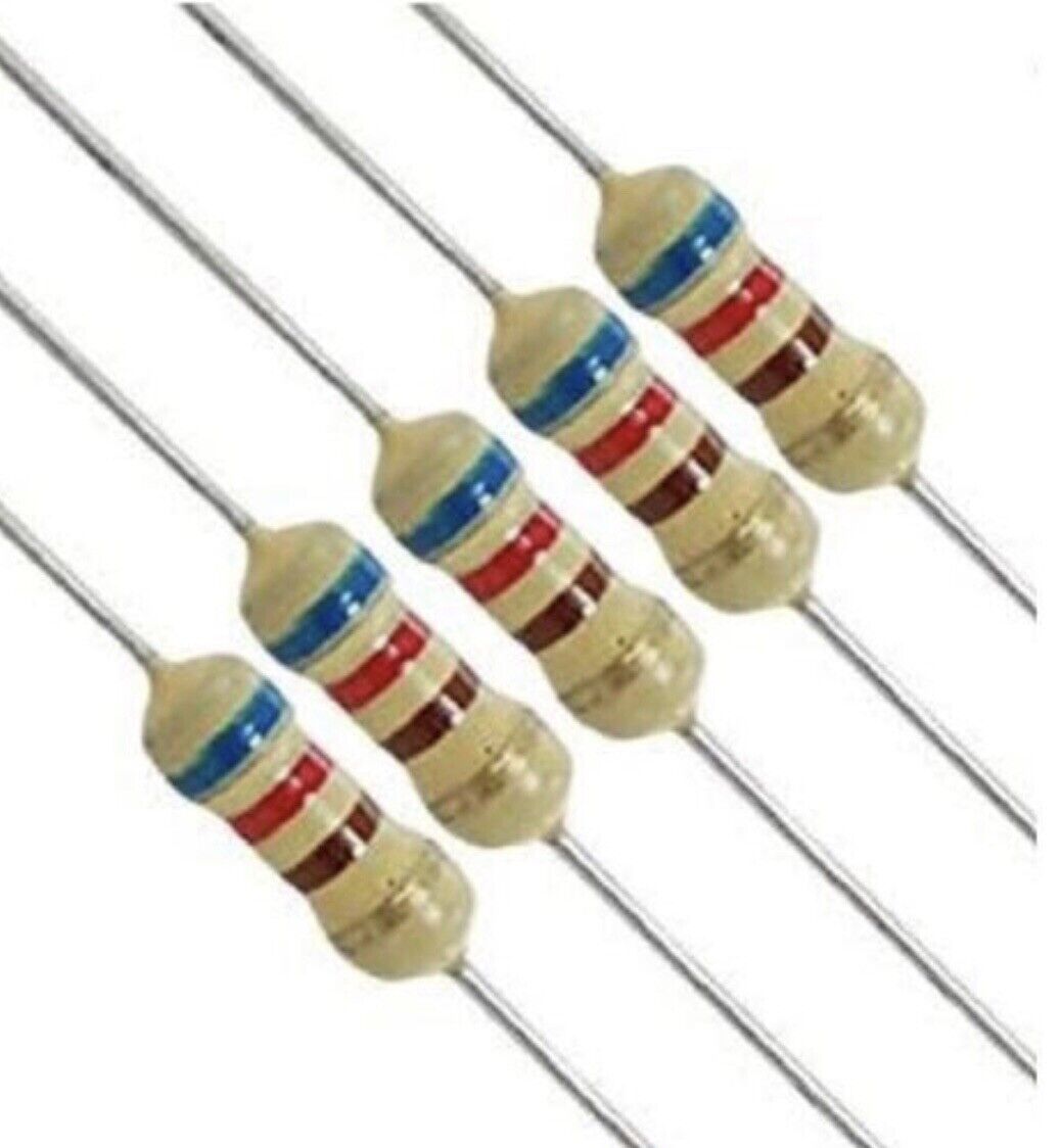 1500PCS 1/4 Watt Resistor 75 Values Carbon Film Assortment 5% Precision 1Ω-10MΩ