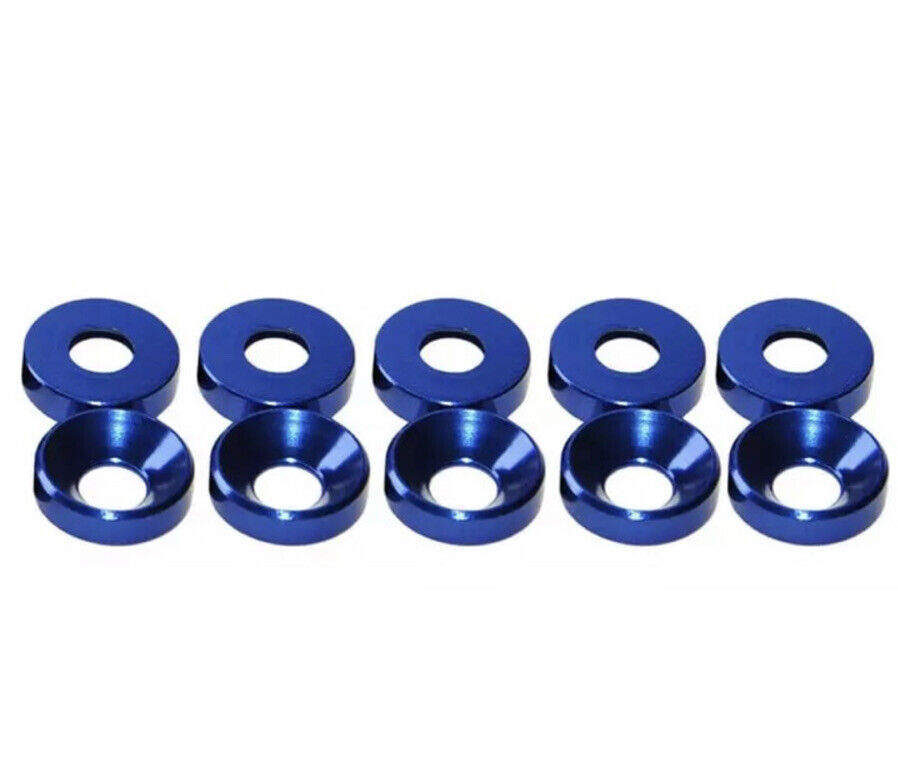 M3 10PCS BLUE Aluminium Washer For Counter Sunk Screw R/C Drone Automotive FPV