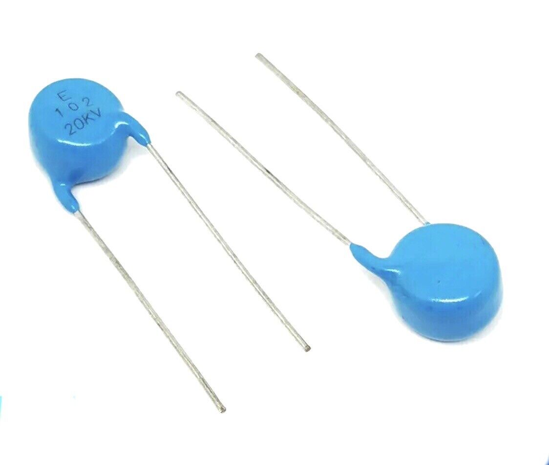 5PCS High Voltage Blue Ceramic Disc Capacitors 15KV-30KV 15pF-1nF DIY HV Supply