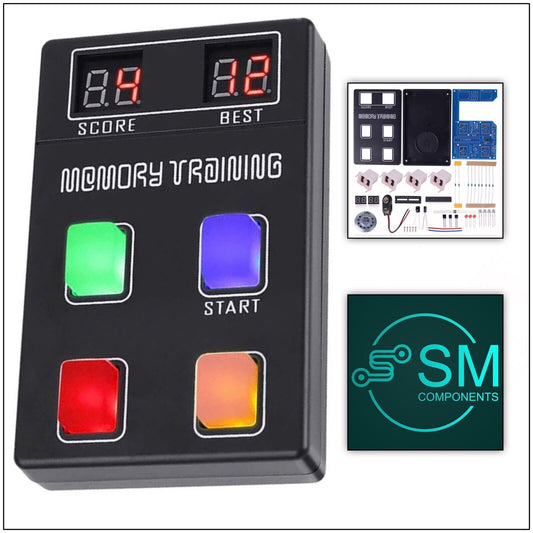 DIY Memory Game Console Electronic Kit LED Training Competition DIY Kit Inc Case