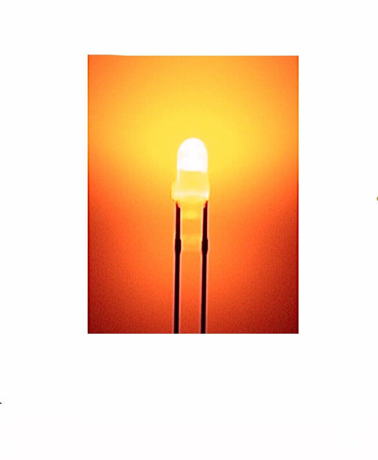 100pcs 3mm Flashing Blinking Orange Diffused LED Light Emitting Diodes 1.5hz DIY