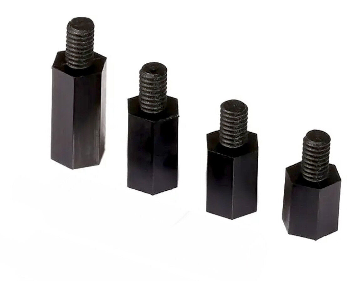 200pcs Black M3 Male Female Spacer Nylon Hex Screw Standoffs Nut Kit Inc Case