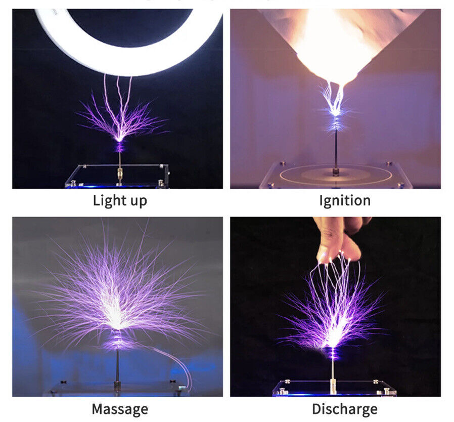 10CM SSTC Flat Music Tesla Coil High Frequency and High Voltage 48/2A Bluetooth